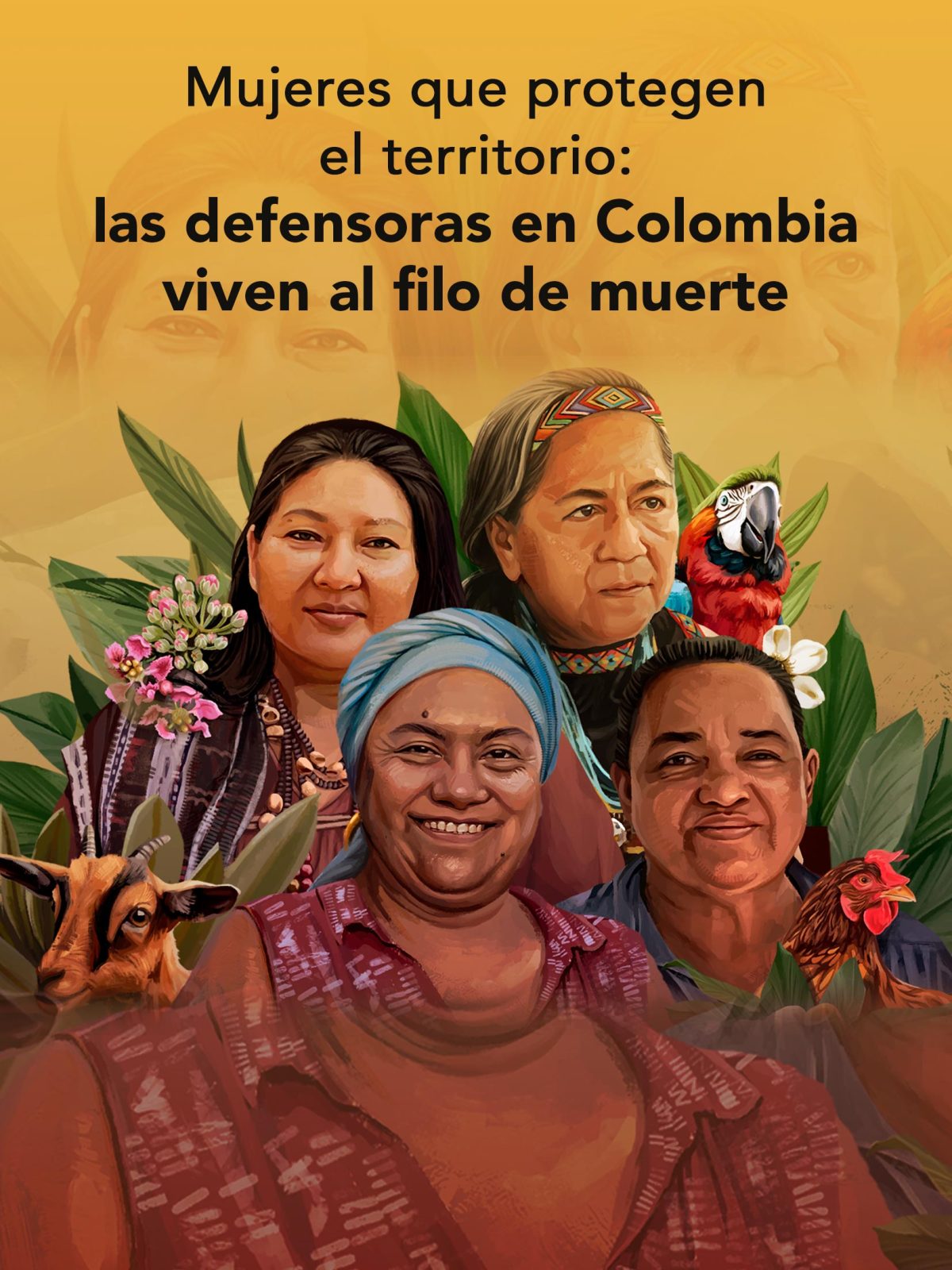 Mujeres colombianas defensoras del territorio, víctimas de agresiones