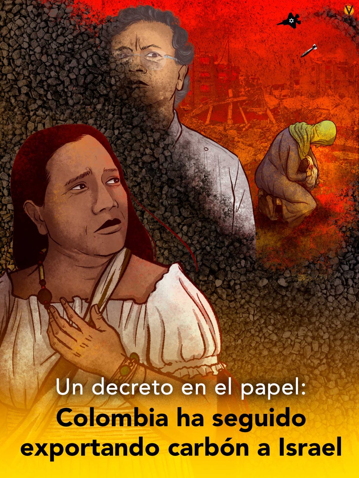 Pese a que el gobierno Petro prohibió vender carbón a Israel tras sus ataques a Gaza, casi 1 millón de toneladas han salido desde Colombia en el último año. Las excepciones del decreto han permitido que el comercio siga activo.