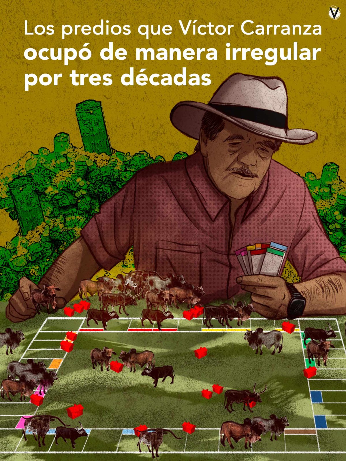 Desde los 80 el esmeraldero se apoderó de tierras que le pertenecían al Estado. Un abogado de la familia Carranza se opuso, pero la Agencia Nacional de Tierras recuperó un predio y está por aprehender otro. Están ubicados en Puerto López y suman 954 hectáreas.