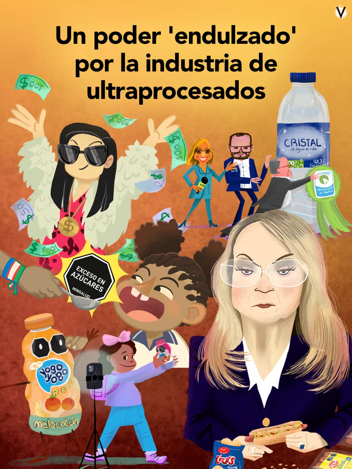 Por años, VORÁGINE ha investigado las maniobras opacas y la interferencia de las empresas colombianas y multinacionales de productos ultraprocesados en las políticas públicas, en detrimento de la salud de millones de colombianos. En este especial multimedia puedes encontrar todas las investigaciones e historias sobre el tema.