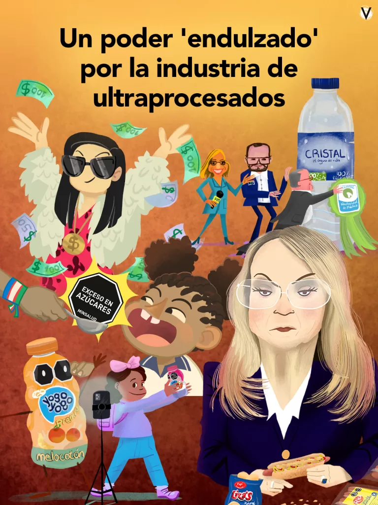 Por años, VORÁGINE ha investigado las maniobras opacas y la interferencia de las empresas colombianas y multinacionales de productos ultraprocesados en las políticas públicas, en detrimento de la salud de millones de colombianos. En este especial multimedia puedes encontrar todas las investigaciones e historias sobre el tema.