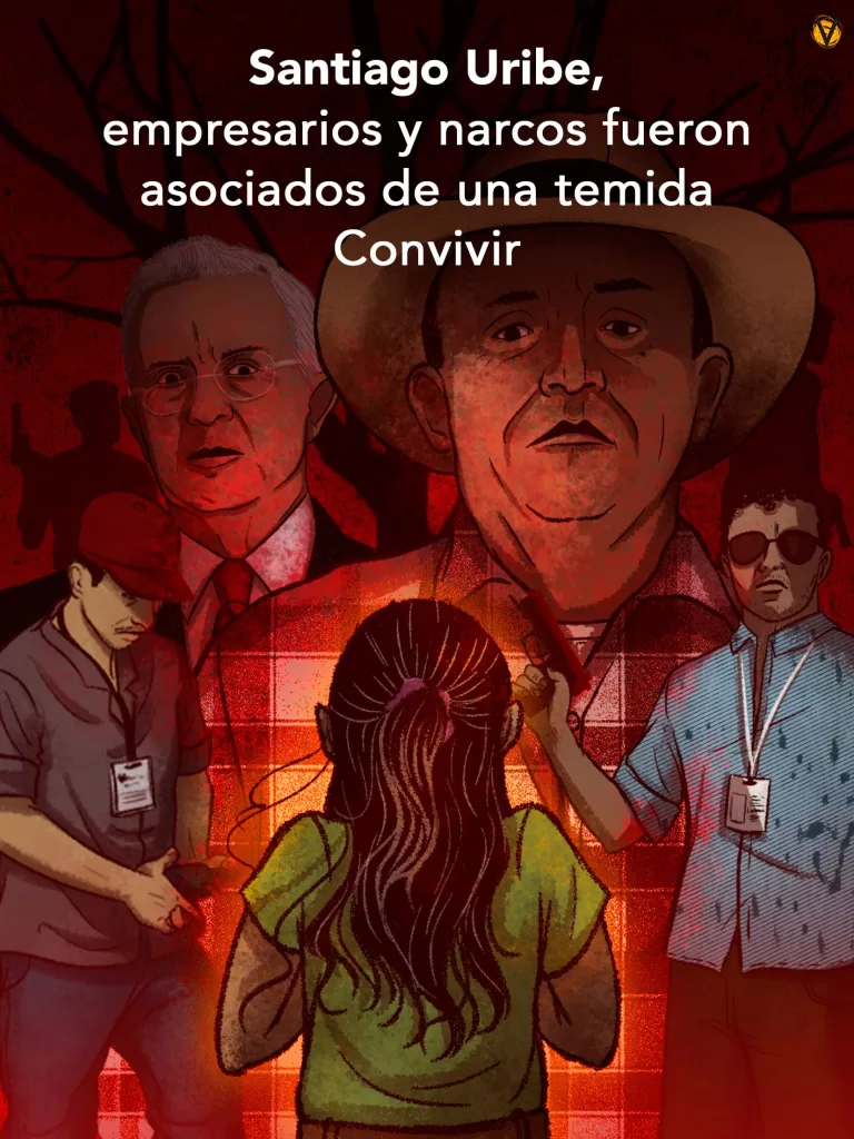 VORÁGINE revela documentos inéditos sobre los asociados de una Convivir señalada de crímenes sexuales, asesinatos y el secuestro de una niña. Álvaro, Santiago Uribe Vélez y grandes empresarios antioqueños la apoyaron.