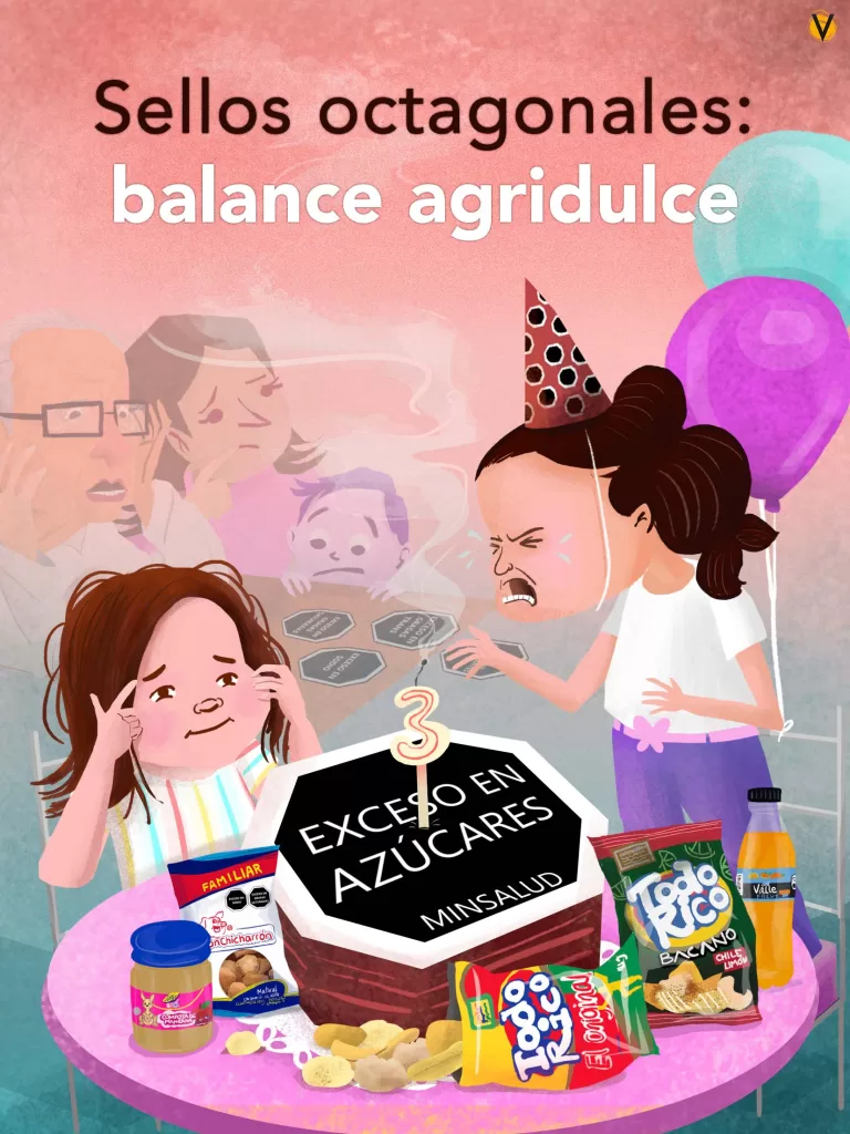 El etiquetado frontal de advertencia en productos ultraprocesados cumple ya tres años en Colombia. ¿Qué tan eficaz ha sido la medida? ¿Qué retos ha tenido su implementación? Infografía ilustrada.