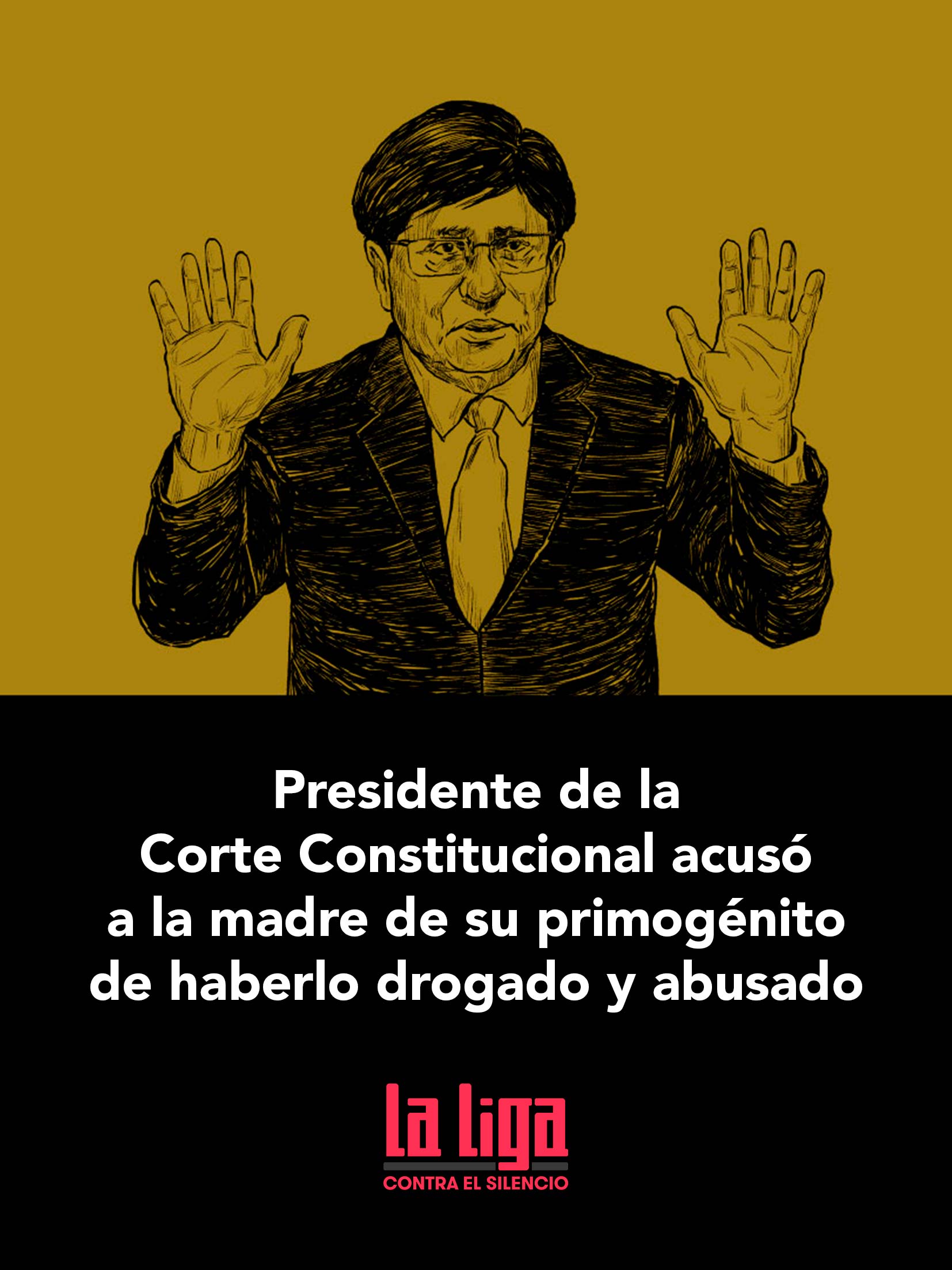 Según la versión del magistrado Ibáñez Najar —que la mujer desmiente categóricamente— él aceptó tomarse un café con ella y despertó al día siguiente sin conciencia de lo ocurrido.