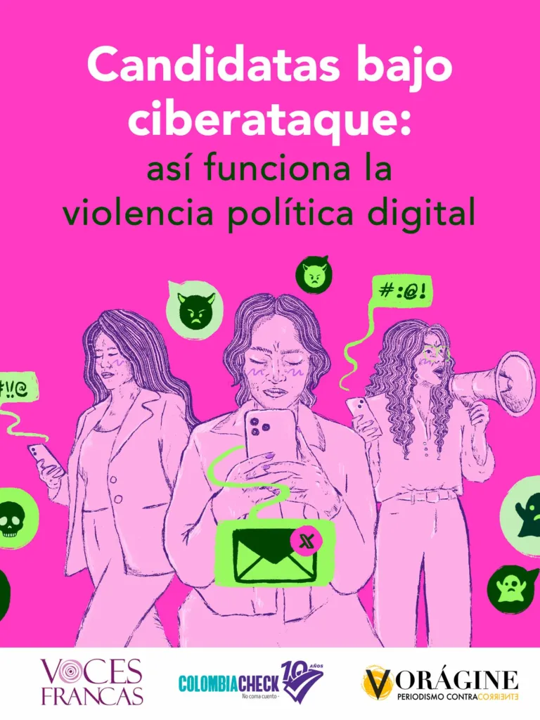 La violencia política contra las mujeres también se libra en las redes sociales. Rumbo al Congreso, candidatas de Bogotá, Antioquia y Cauca fueron blanco de ataques sexualizantes, discursos misóginos y amenazas digitales.