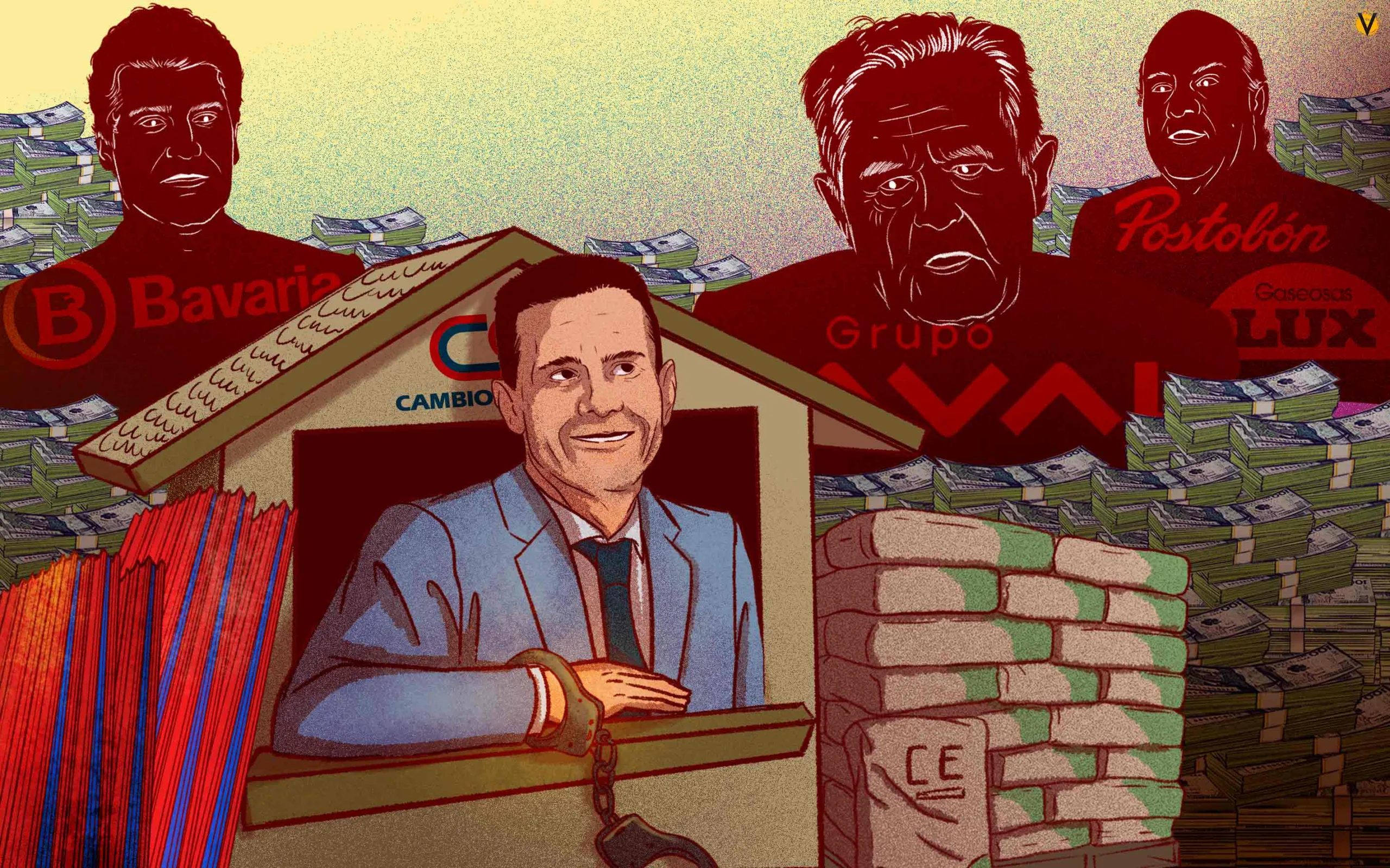 Según varios documentos, esos grupos económicos financiaron a Carlos Cuenca Chaux, condenado en 2025 por la Corte Suprema de Justicia. Los apoyos de Cambio Radical y de los cacaos han sido cruciales para su carrera política. Ahora, Postobón lo niega.