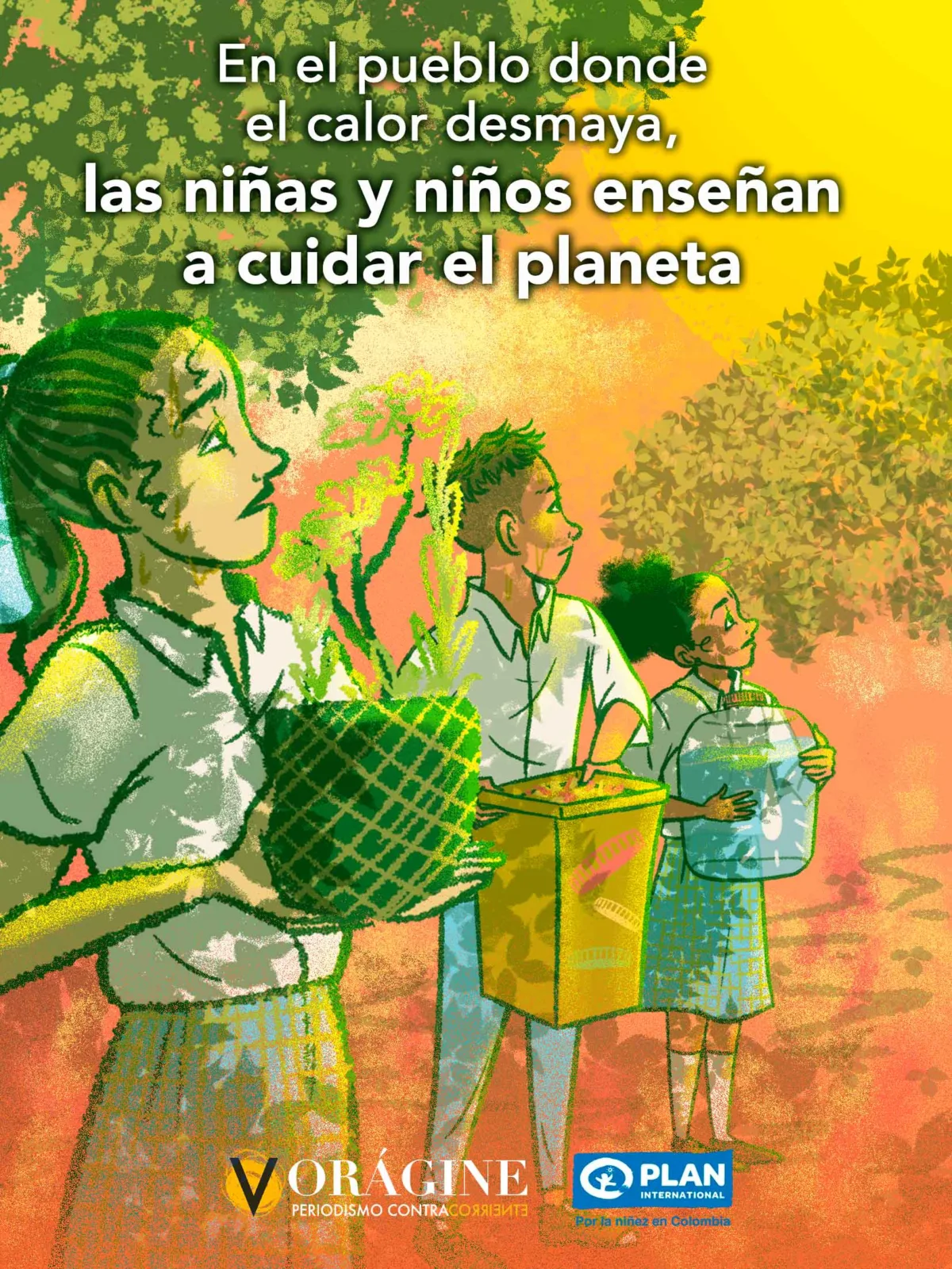 Daniel y Taliana han aprendido en su colegio sobre el cuidado del medioambiente mientras crecen en un municipio marcado por calles llenas de basura, poco reciclaje y los efectos del cambio climático.