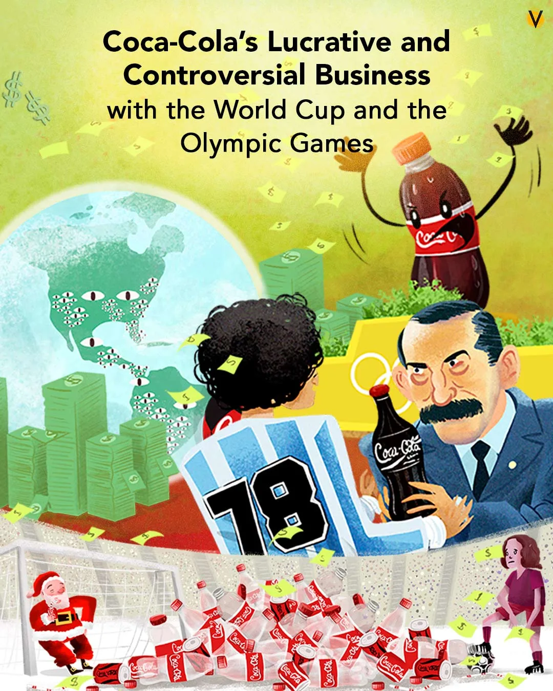 Coca Cola sportwashing greenwashing sponsoring world cup and olympics
