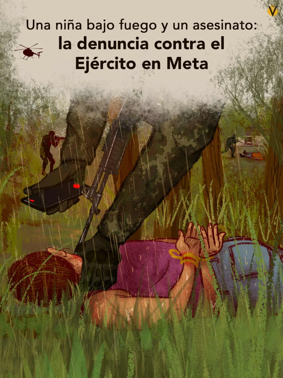 VORÁGINE fue a la finca donde una comunidad denunció una ejecución extrajudicial a manos del Ejército. Un testigo asegura que el hombre fue rematado en el piso. La respuesta oficial de un coronel tiene inconsistencias.